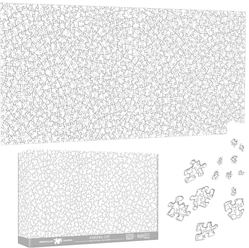 Pavemlo Puzzle 1000 Teile Weiss - 41x80cm Spezialform Klassische Puzzles für Erwachsene | Unmögliches Puzzle Puzzle-Liebhaber & Anfänger | Wanddekoration