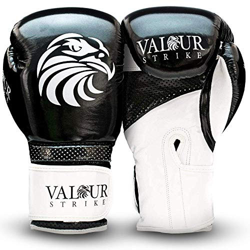 Valour Strike Boxing Gloves for Men & Women | Trusted British Family Brand | Black Boxing Gloves 8oz Training & Sparring Gloves for Boxing, Kickboxing, Muay Thai, MMA & Boxercise
