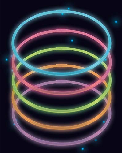 Amscan 9902333 - Knicklicht Halsketten, 10 Stück, 56 cm, Plastik, Leuchtkette