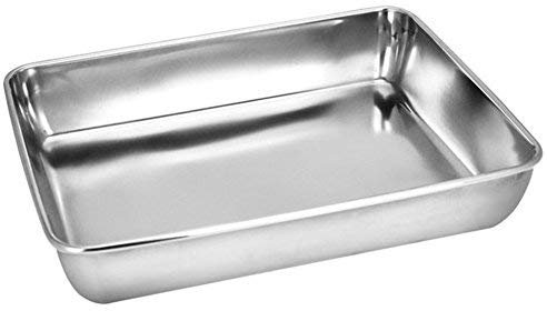 Backblech Pfannen, Blech, Kuchen, Pfanne, Bakeware Cookie Pfanne, Edelstahl-2 Größe Meleg Otthon, edelstahl, silber, 9.8*11.8*2.1 inches