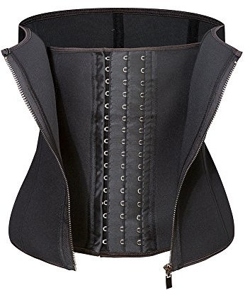 Amazingjoys Waist Trainer Corset for Weight Loss Tummy Control Body Shaper Neoprence Workout Sweat Belt Shapewear for Women Black
