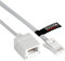 rhinocables BT Telephone Extension Cable, Male Plug to Female Socket Box Lead Wired for UK Landline Phone Cord Extension, Home and Office, Fax, Modem, White (2m)