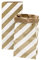 Rico Design Blockbodenbeutel 2X Paperbag zur Aufbewahrung Braun Gold Weiß Papiersack Papiertasche Kraftpapier Größe: 51 x 23 x 13,5 cm