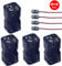 Yosawo 4-Pieces 4 x 1.5V(6V) AA Battery Holder Case,Black Plastic DIY Battery Storage Box with Standard Snap Connector (AAK4)