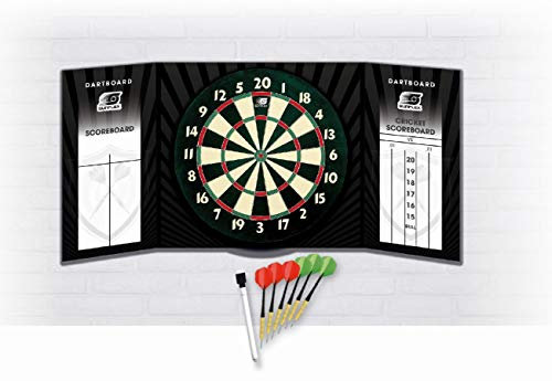 sunflex Papier Dartscheibe Turniermaße Steel Darts mit Kabinett mit Stift