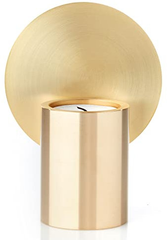 Applicata - Glow - tealight/Teelichthalter - Messing - Messingfarben - (HxD) 12 x 9cm