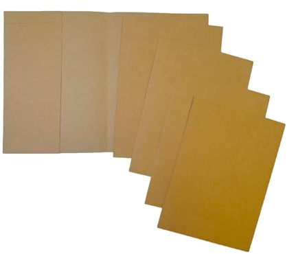 Janrax Heftumschläge aus Kraftpapier, A4, 5 Stück