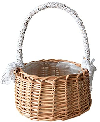 weizai - Cesto intrecciato grande per conservare i fiori, i fiori artificiali, gli oggetti, per matrimoni, per la cucina, per alimenti