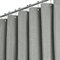 BTTN Grey Shower Curtain, Linen Textured Weighted Mould Proof Resistant Fabric Wet room Shower Curtains, Waterproof Washable Cloth Bathroom Shower Curtain Set with 12 Plastic Hooks (182 x 182cm Drop)