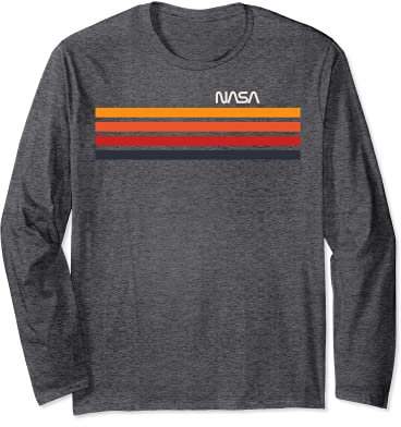 NASA Gradient Stripes Logo Long Sleeve T-Shirt