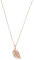 Amor Kette mit Anhänger 925 Sterling Silber Damen Halsschmuck, mit Zirkonia synth., 50 cm, Roséfarben, Blatt, Kommt in Schmuck Geschenk Box, 2022564