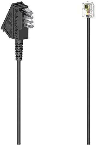 Hama Telefon (analog) Anschlusskabel [1x TAE-N-Stecker - 1x RJ11-Stecker 6p4c] 6m Schwarz