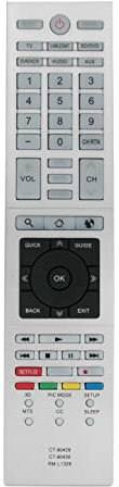 AULCMEET CT-90429 CT-90430 RM-L1328 Ersatzfernbedienung Kompatibel mit Thoshiba 4K OLED TV 58l7363D 40L3775D 50L7363DG 40L7355DB 40L6353D 32L6353DG 32L6363DG 40L6363DG 32L4333DG