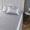 Spannbettlaken Bettlaken 120x200 Grau Boxspringbett Satin Bettlaken Glänzend Seide Spannbetttuch Leintuch 120 x 200 Uni Muster Hochwertiges Spannleintuch für Hohe Matratze bis 25-30 cm
