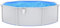 Mogou Pool mit Stahlwand, Pool Stahlwand, Swimmingpool, Gartenpool Komplettset, Pool Garten, Aufstellpool, Schwimmbad, Rund 460x120 cm Weiß