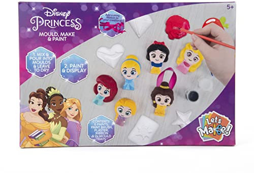 Disney Princess Age 3+ | Sambro Large Plaster Mould & Paint| Plaster Figures and Signature Accessories | Art & Craft | Age 5+