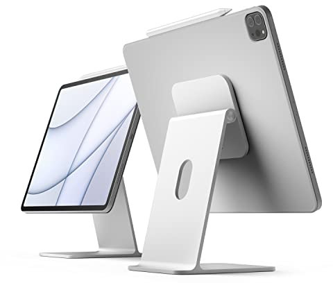 elago Magnetischer Tablet-Ständer - Kompatibel mit iPad Pro 12,9″ (6./5. Gen) und 11″ (4./3. Gen), Air 10,9″ (5./4. Gen), Mini 8,3″ (6. Gen), Nintendo Switch 2 (Silber)