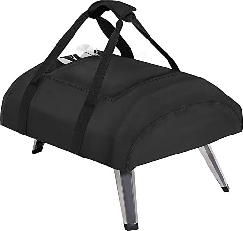 Fenghome Housse de four à pizza pour Ooni Koda 16, étanche 600D, sac de transport en tissu Oxford, fours à pizza avec nouvelle poche supérieure zippée, accessoires pour four à pizza - Noir