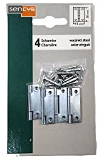 HKB® Scharnier schmal verzinkt 30mm x 19mm 4 Stück inkl. Schrauben