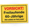 DankeDir! Freilaufende 60 Jährige - Schild 30 x 20 cm - Geburtstagsdeko Geschenkidee Geburtstagskarte Partydeko - 60 Jahre 60er Geschenk 60. Geburtstag Geburtstagsgeschenk Frauen Freundin