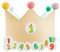 Milula Studios Geburtstagskrone Junge & Mädchen - Musselin Geburtstag Krone Zweifarbig - Austauschbare Zahlen 1-10 - Geschenk zum Kindergeburtstag - Geburtstagskrone 1. Geburtstag Mädchen & Junge