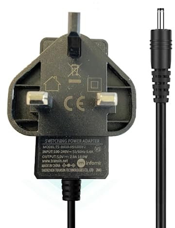 MAG BOX 5V 2A Power Supply 3.5mm - AC 100-240V DC 5 Volt 2Amp 2000mA Power Adapter Converter Charger 3.5mmx1.35mm Plug Compatible with 5V 1A UK Plug for MAG 520,520W3, 524w3, 540, 540W3, 544W3