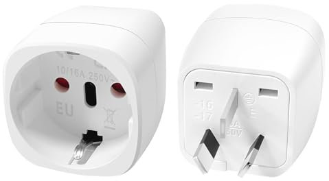 Clomnpe 2 Pièces Adaptateur de Voyage France vers Australie/Chine, Adaptateur Voyage pour Australie Chinoise Nouvelle Zelande Fidji Argentine, Adaptateur Type I