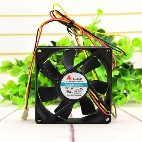 Y.S.TECH 8025 8cm KM128025HB 12V 0.23A Chassis Power Supply Fan 3PIN Motherboard Fan