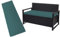 Crescent Textile 100% Waterproof Garden Bench Cushion 2/3/4 Seater Outdoor Long Bench Seat Pad for Lawn & Garden, Patio, Office, Coffee Shop with Removable Cover (2 Seater 108cm x 45cm x 5cm, Green)