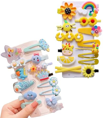 28 Pièces Barettes Cheveux Fille, Barrette Bebe Fille, Accessoire Cheveux Fille, Pince Cheveux pour Filles, Couleur Barrette Cheveux Petite Pince Cheveux Accessoire pour Bebe Fille Enfant (Fleur)