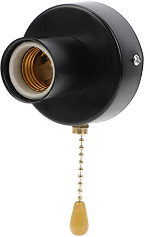 DOITOOL Tirare L'interruttore Presa Con Catenella Base Della Lampada a Led Base Della Lampadina Presa Per Lampada a Sospensione Perline Di Lampada Con Cerniera Acciaio Inossidabile