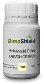 SmartSeal Anti Mould Paint - 75ml Sample - For Walls & Ceilings in Bathrooms, Kitchens & Bedrooms. Ultimate Protection Against Dangerous Mould - 5yr Mould Resistance - Devon Cream Finish