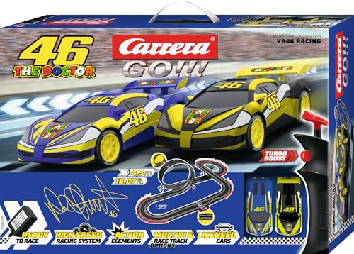 Carrera GO!!! VR46 Ultimate Racing Rennbahn-Set I Rennbahn mit lizensierten Slotcars | bis zu 2 Spieler | Für Kinder ab 6 Jahren & Erwachsene