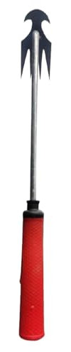 Lambo Utensili per diserbare, Essiccatore per Erbaccia, Diserbo manuale, Strumento per diserbo da giardino con 4 denti, Strumento per diserbare, Uutils Giardinaggio, Rateau Deserbaggio 32 cm