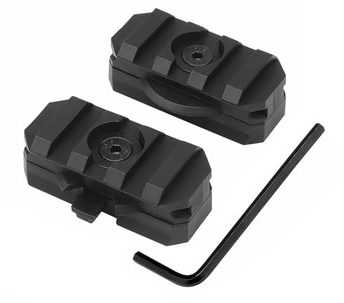 Qavctw Tactical ARC Schienenadapterhalterung, 360 Grad drehbar, für 19 mm taktischen Schnellhelm, Schwarz