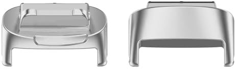 KUWAI 2 Stück Edelstahl Metall Adapter Kompatibel mit Fitbit Luxe Armband, Verschleißfest Langlebig Uhren Adapter für Fitbit Luxe Uhrenarmband mit 12mm Bandbreite (2)