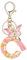 Nodigao Schlüsselanhänger mit Schlaufen für Mädchen Damen Frauen mit Quasten Rosa Schmetterling Buchstabe Schlüssel Taschenanhänger - C