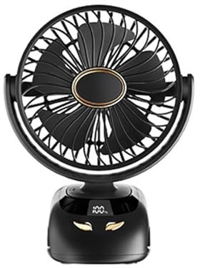 JEXUUD Portátil Ventilador de Pinza USB Recargable Ventilador Oscilante de Pared 3 Velocidades 16db Silencioso Camping Máquina de Viento para Viajes al Aire Libre Oficina Hogar(Schwarz)