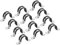 TA-VIGOR 12Pcs 32mm(1-1/4) Cable Clamp, Rubber Pipe Strap Rubber Cushioned 304 Stainless Steel Hose Clamp U Shape Metal Clamp Tube Holder for Tube Pipe Wire