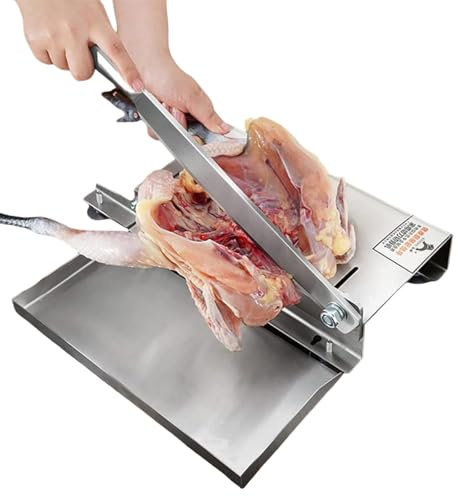 kaileFURN Tagliacarne Manuale in Acciaio Inossidabile per Uso Domestico E Commerciale - Tritacarne per Costolette per Pesce, Pollo, Manzo, Carne Congelata, Verdure E Gastronomia