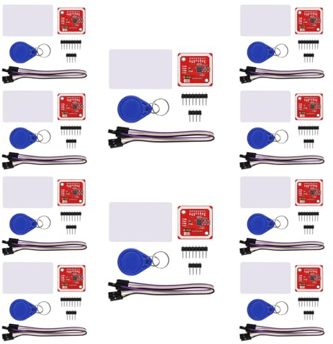 10pcs PN532 NFC NXP RFID Module V3 Kit Near Field Communication Reader Module Kit I2C SPI HSU with S50 White Card Key Card for Arduino Raspberry Pi DIY Smart Phone Android Phone