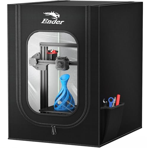 Creality Offizielles 2024 3D-Druckergehäuse, feuerfestes und staubdichtes Zelt, konstante Temperatur, Schutzhülle für Ender 3/Ender 3V2/Ender 3S/S1/S1 Pro/Ender 3Pro/Ender 3 Neo/3 V2 Neo, 480 x 600 x