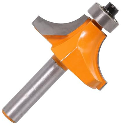 1pc Round Over Edging Router Bit - 1 Radius 8 Shank 1pcs 8mm Shank Wood Router Bit Straight End Mill Trimmer Cleaning Flush Trim