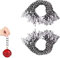 UCLEVER 200 Stück Weihnachts Ornament Aufhänger Schnur Dekorative Ornament-Schnuraufhänger mit Druckknöpfen für Weihnachtsbaum Hängen Urlaub Party Ornament Dekorationen (schwarz)