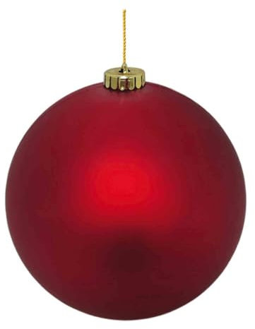 VEPATIM Weihnachtskugeln Christbaumkugeln XL aus Kunststoff rot matt Ø20cm