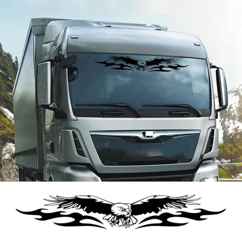 NonWoohdf Adesivi per Parabrezza Auto, Parabrezza per Camion, Forma d'aquila, Copertura in Vinile, Decorazione Decalcomania, Adatti per Accessori Auto Man TGX TG