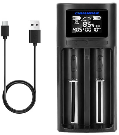 21700 Akku ladegerät, Aideepen Intelligente LCD 18650 Ladegerät, 2A Schnell für A AA AAA 21700 20700 22700 26650 Li-Ionen/NI-MH Wiederaufladbare Batterien