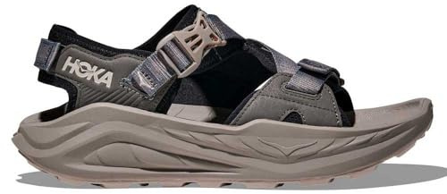 HOKA Men's Infini Hike Tc Sandals, Black/Cement, 9.5