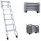 Einziehbare, Faltbare Dachbodenleiter, Teleskop-Dachbodenleiter mit Pull-Down-System, Dachboden für drinnen und draußen, an der Wand montierte Dachbodentreppe, Zugangsleiter(8 Steps 230CM)