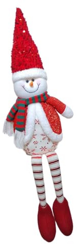 ZwaitL Bambola di peluche Decorazione natalizia seduta Babbo Natale renna pupazzo di neve figure di peluche ornamento da tavolo per caminetti display scrivania Babbo Natale pupazzo di neve renna
